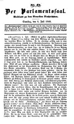 Der Parlamentssaal (Münchner neueste Nachrichten) Samstag 8. Juli 1848