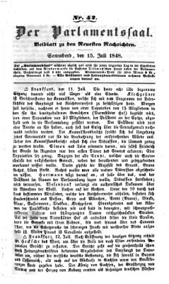 Der Parlamentssaal (Münchner neueste Nachrichten) Samstag 15. Juli 1848