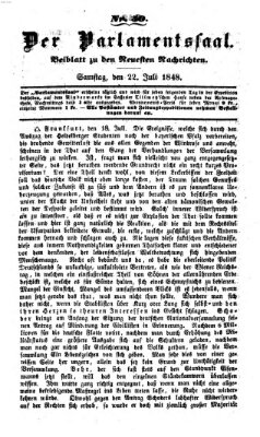 Der Parlamentssaal (Münchner neueste Nachrichten) Samstag 22. Juli 1848