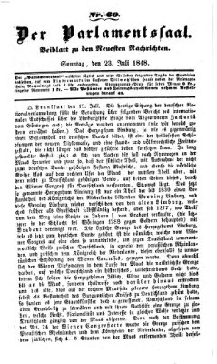 Der Parlamentssaal (Münchner neueste Nachrichten) Sonntag 23. Juli 1848