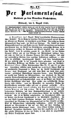 Der Parlamentssaal (Münchner neueste Nachrichten) Mittwoch 9. August 1848