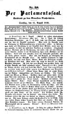 Der Parlamentssaal (Münchner neueste Nachrichten) Samstag 12. August 1848