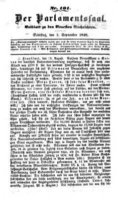 Der Parlamentssaal (Münchner neueste Nachrichten) Samstag 2. September 1848