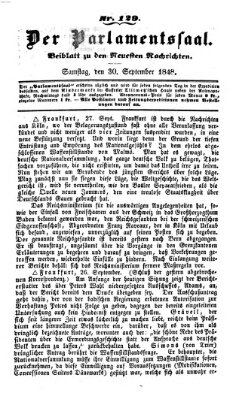 Der Parlamentssaal (Münchner neueste Nachrichten) Samstag 30. September 1848