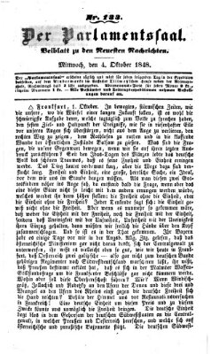 Der Parlamentssaal (Münchner neueste Nachrichten) Mittwoch 4. Oktober 1848