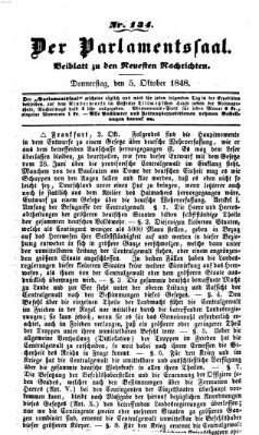 Der Parlamentssaal (Münchner neueste Nachrichten) Donnerstag 5. Oktober 1848