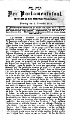 Der Parlamentssaal (Münchner neueste Nachrichten) Sonntag 5. November 1848