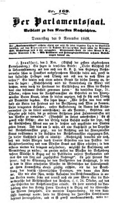 Der Parlamentssaal (Münchner neueste Nachrichten) Donnerstag 9. November 1848