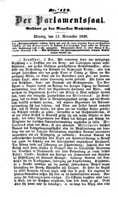 Der Parlamentssaal (Münchner neueste Nachrichten) Montag 13. November 1848