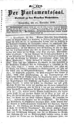 Der Parlamentssaal (Münchner neueste Nachrichten) Donnerstag 16. November 1848