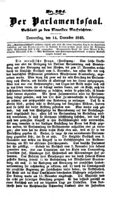 Der Parlamentssaal (Münchner neueste Nachrichten) Donnerstag 14. Dezember 1848