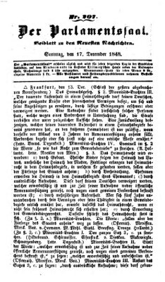 Der Parlamentssaal (Münchner neueste Nachrichten) Sonntag 17. Dezember 1848