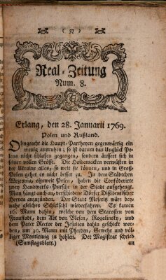 Real-Zeitung (Erlanger Real-Zeitung) Samstag 28. Januar 1769