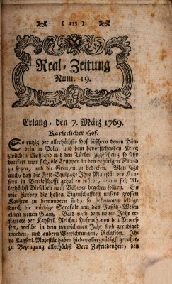 Real-Zeitung (Erlanger Real-Zeitung) Dienstag 7. März 1769