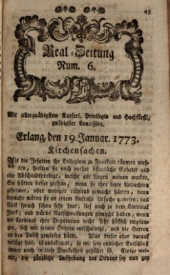 Real-Zeitung (Erlanger Real-Zeitung) Dienstag 19. Januar 1773