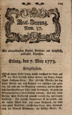 Real-Zeitung (Erlanger Real-Zeitung) Freitag 7. Mai 1773