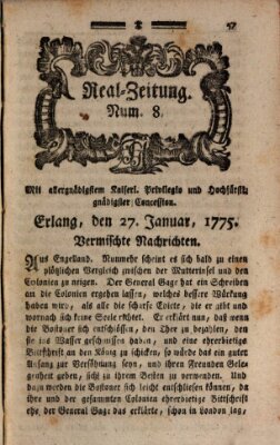 Real-Zeitung (Erlanger Real-Zeitung) Freitag 27. Januar 1775