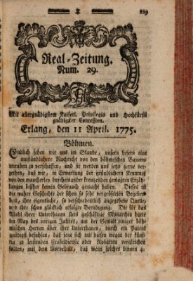 Real-Zeitung (Erlanger Real-Zeitung) Dienstag 11. April 1775