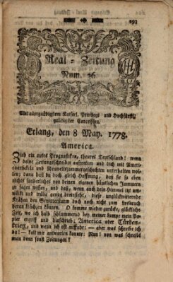 Real-Zeitung (Erlanger Real-Zeitung) Freitag 8. Mai 1778