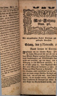 Real-Zeitung (Erlanger Real-Zeitung) Dienstag 3. November 1778