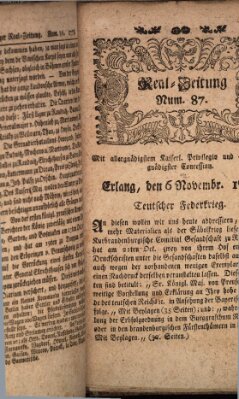 Real-Zeitung (Erlanger Real-Zeitung) Friday 6. November 1778