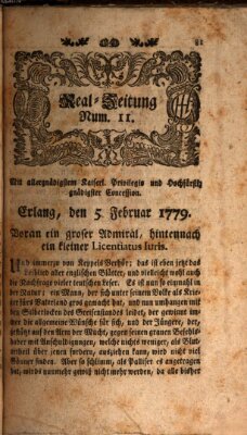 Real-Zeitung (Erlanger Real-Zeitung) Freitag 5. Februar 1779