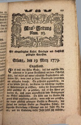 Real-Zeitung (Erlanger Real-Zeitung) Freitag 19. März 1779