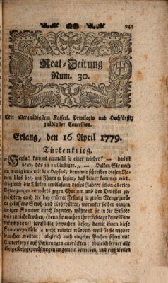 Real-Zeitung (Erlanger Real-Zeitung) Freitag 16. April 1779