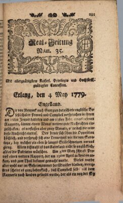 Real-Zeitung (Erlanger Real-Zeitung) Dienstag 4. Mai 1779