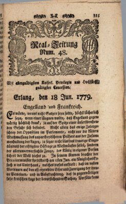 Real-Zeitung (Erlanger Real-Zeitung) Freitag 18. Juni 1779