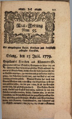 Real-Zeitung (Erlanger Real-Zeitung) Dienstag 13. Juli 1779