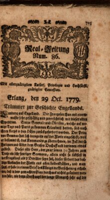 Real-Zeitung (Erlanger Real-Zeitung) Freitag 29. Oktober 1779