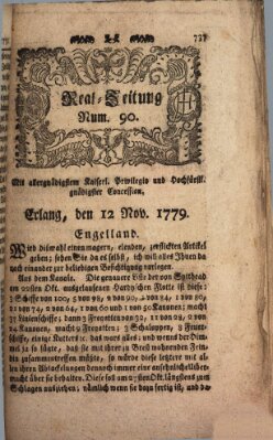 Real-Zeitung (Erlanger Real-Zeitung) Freitag 12. November 1779