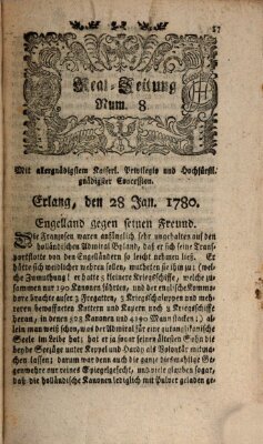 Real-Zeitung (Erlanger Real-Zeitung) Freitag 28. Januar 1780