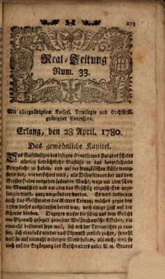 Real-Zeitung (Erlanger Real-Zeitung) Freitag 28. April 1780