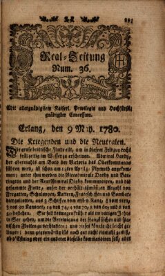 Real-Zeitung (Erlanger Real-Zeitung) Dienstag 9. Mai 1780