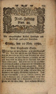 Real-Zeitung (Erlanger Real-Zeitung) Freitag 10. November 1780