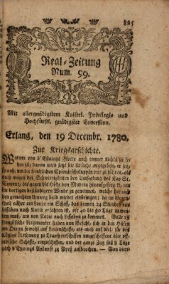 Real-Zeitung (Erlanger Real-Zeitung) Dienstag 19. Dezember 1780