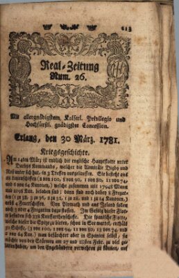 Real-Zeitung (Erlanger Real-Zeitung) Freitag 30. März 1781