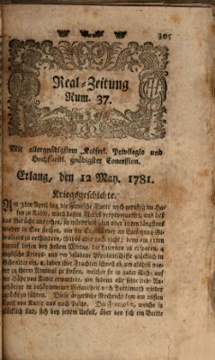 Real-Zeitung (Erlanger Real-Zeitung) Samstag 12. Mai 1781