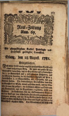 Real-Zeitung (Erlanger Real-Zeitung) Dienstag 28. August 1781