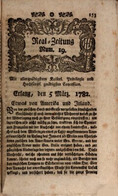 Real-Zeitung (Erlanger Real-Zeitung) Dienstag 5. März 1782