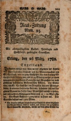 Real-Zeitung (Erlanger Real-Zeitung) Dienstag 26. März 1782