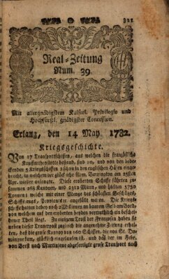 Real-Zeitung (Erlanger Real-Zeitung) Dienstag 14. Mai 1782