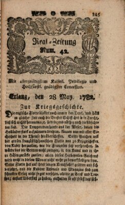 Real-Zeitung (Erlanger Real-Zeitung) Dienstag 28. Mai 1782