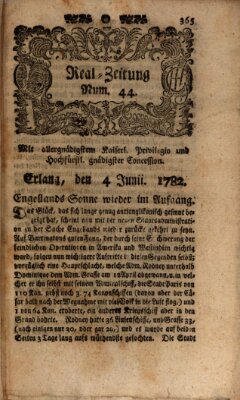 Real-Zeitung (Erlanger Real-Zeitung) Dienstag 4. Juni 1782