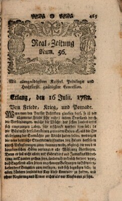 Real-Zeitung (Erlanger Real-Zeitung) Dienstag 16. Juli 1782