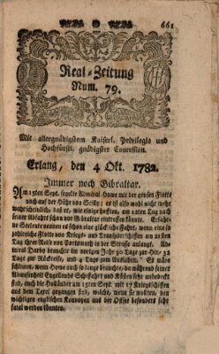 Real-Zeitung (Erlanger Real-Zeitung) Freitag 4. Oktober 1782