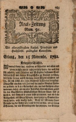 Real-Zeitung (Erlanger Real-Zeitung) Freitag 15. November 1782