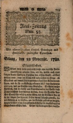 Real-Zeitung (Erlanger Real-Zeitung) Freitag 22. November 1782